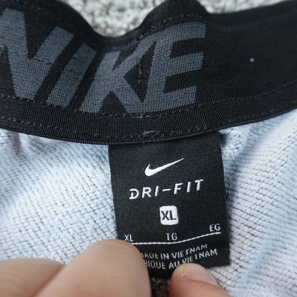 Nike Sweatpants Mens‎ XL Gray Dri Fit Jogger Pants Swoosh Drawstring Workout Gym